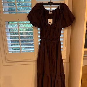 Matteau Drawcord dress in brown